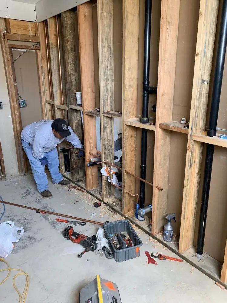 Commercial rough-in plumbing for Water Heater Replacement in Pleasant Valley Homes